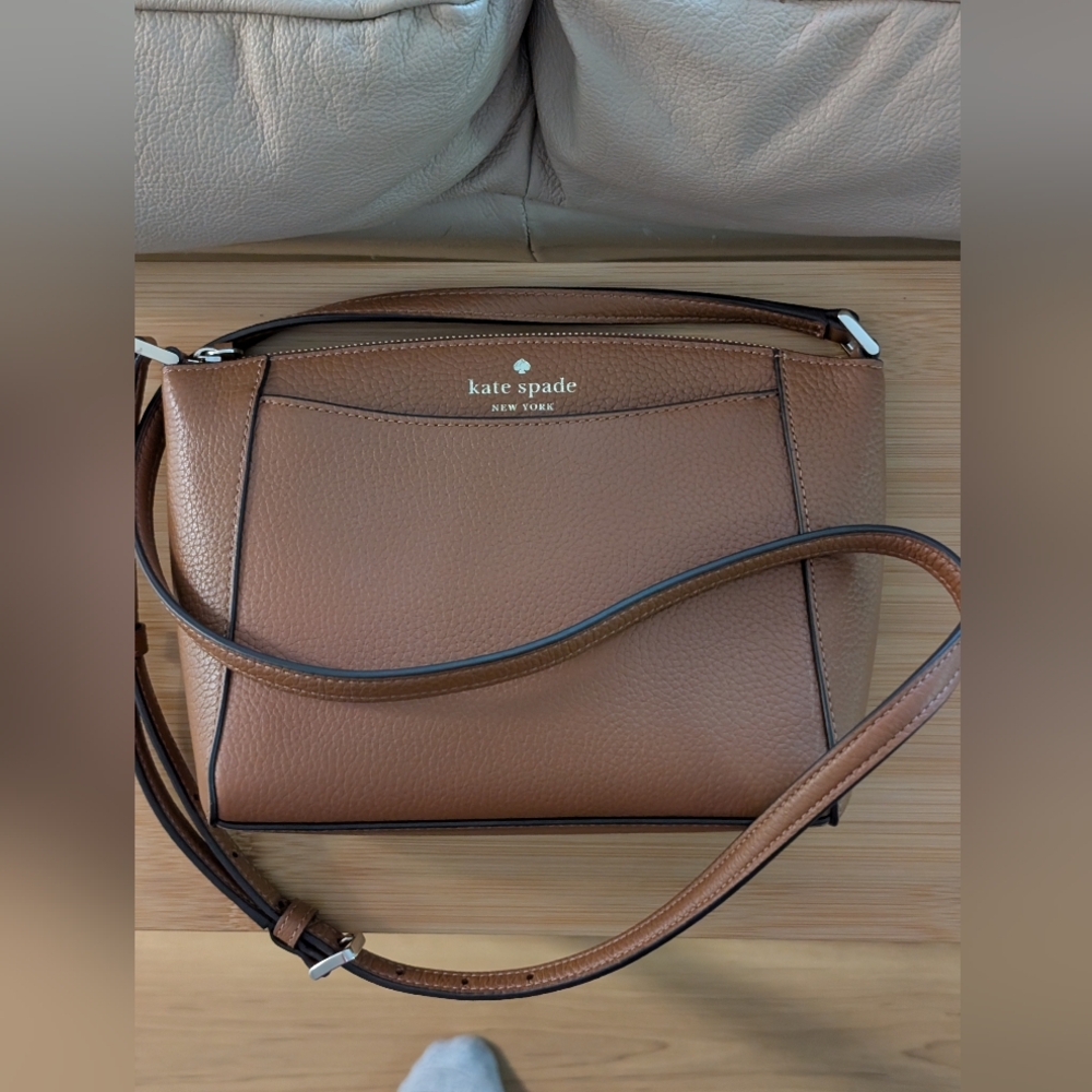 Kate Spade Tan Leather Crossbody Bag